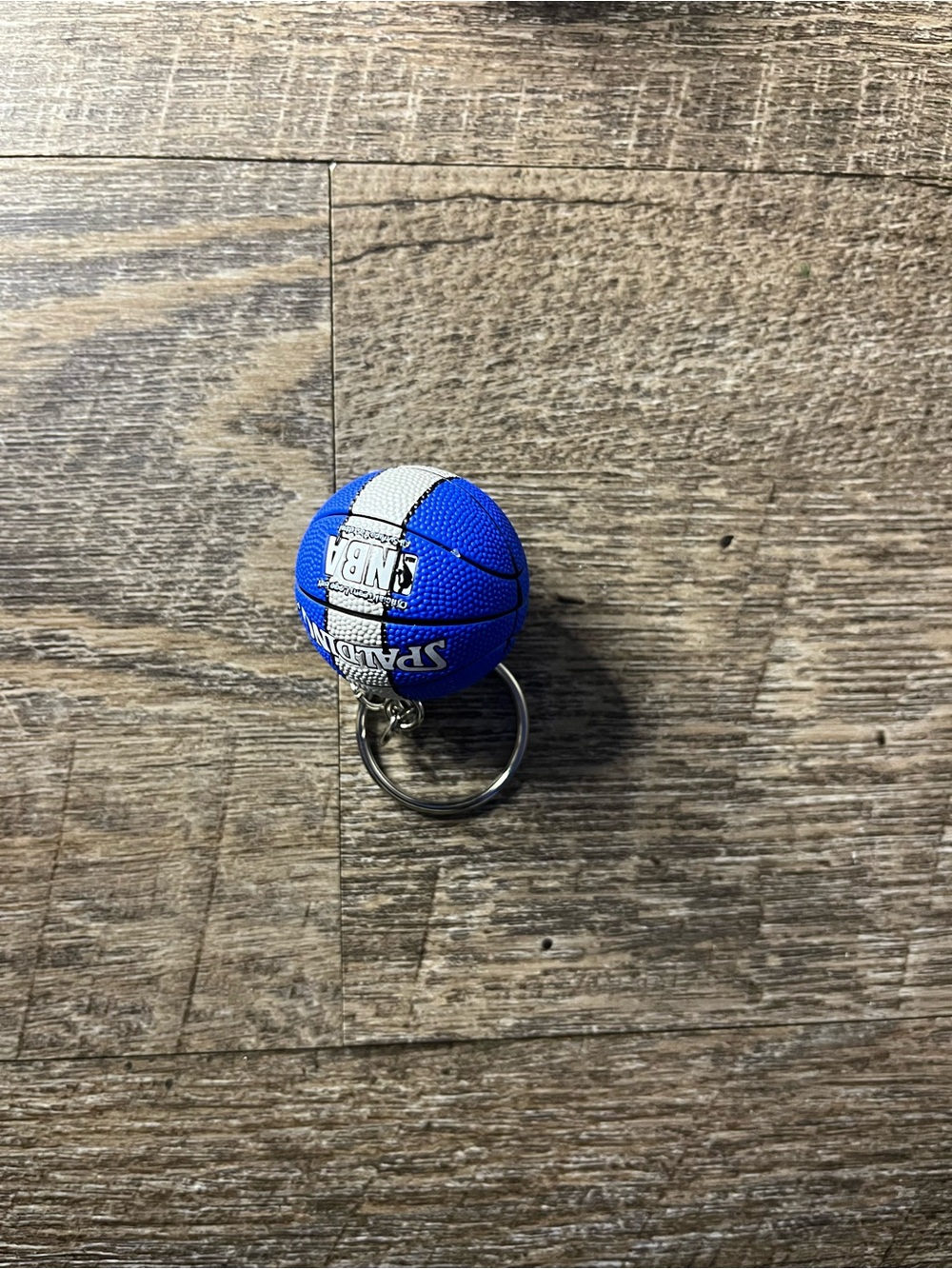 NBA Mini Basketball Keychain - Blue & White